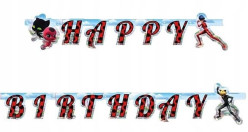 Párty nápis: HAPPY BIRTHDAY - Beruška (2m)