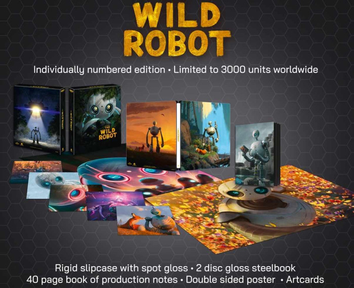 detail The Wild Robot - Ultimate Collectors Ed. Steelbook 4K Ultra HD + Blu-ray