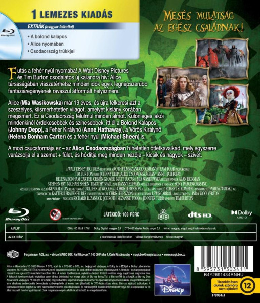 detail Alice in Wonderland - Blu-ray
