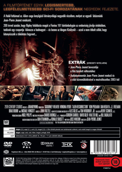 detail Vetřelec: Vzkříšení - DVD (maďarský obal)