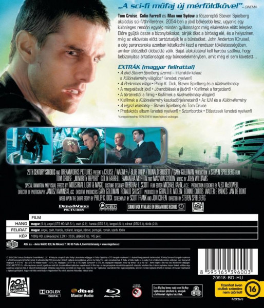 detail Minority Report - Blu-ray (maďarský obal)