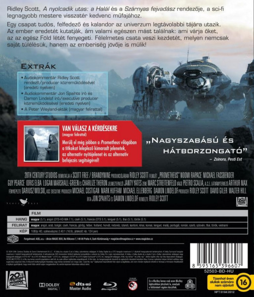 detail Prometheus - Blu-ray (maďarský obal)
