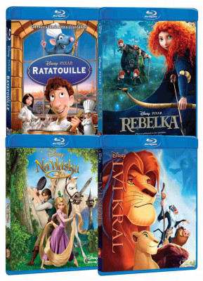 Disney kolekce: Ratatouille+Rebelka+Na Vlásku+Lví král - Blu-ray (4BD)