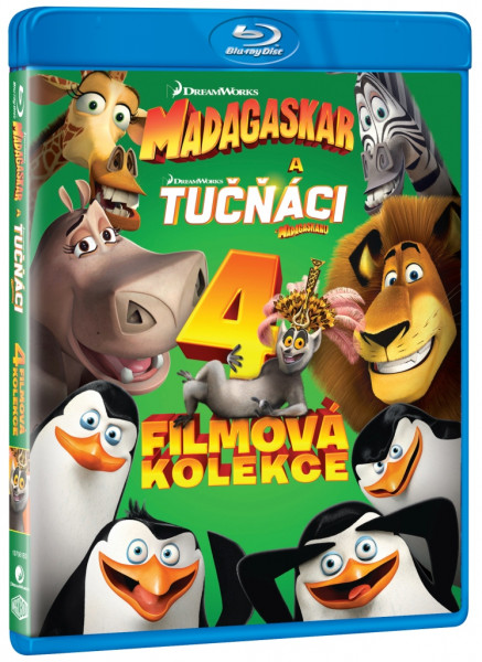 detail Madagaskar 1-3 + Tučňáci z Madagaskaru kolekce - Blu-ray 4BD